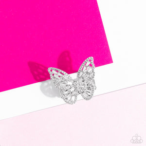 Bright-Eyed Butterfly - White Rhinestone - Sabrinas Bling Collection