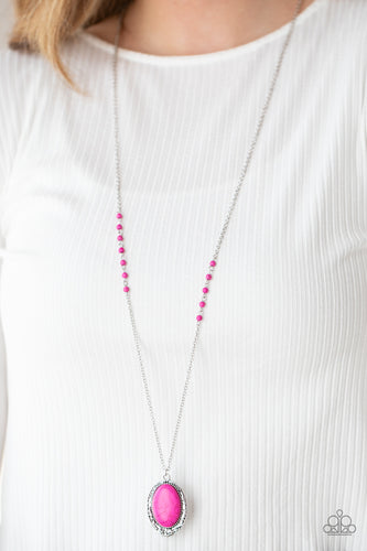 Plateau Paradise - Pink Necklace - Sabrina's Bling Collection