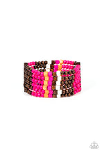 Load image into Gallery viewer, Dive into Maldives - Pink Wood Bracelet - Sabrina&#39;s Bling Collection