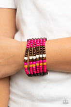 Load image into Gallery viewer, Dive into Maldives - Pink Wood Bracelet - Sabrina&#39;s Bling Collection
