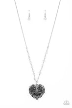 Load image into Gallery viewer, Doting Devotion - White Filigree Heart Necklace - Sabrina&#39;s Bling Collection