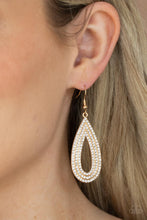 Load image into Gallery viewer, Exquisite Exaggeration - Gold &amp; Rhinestone Earrings - Sabrina&#39;s Bling Collection