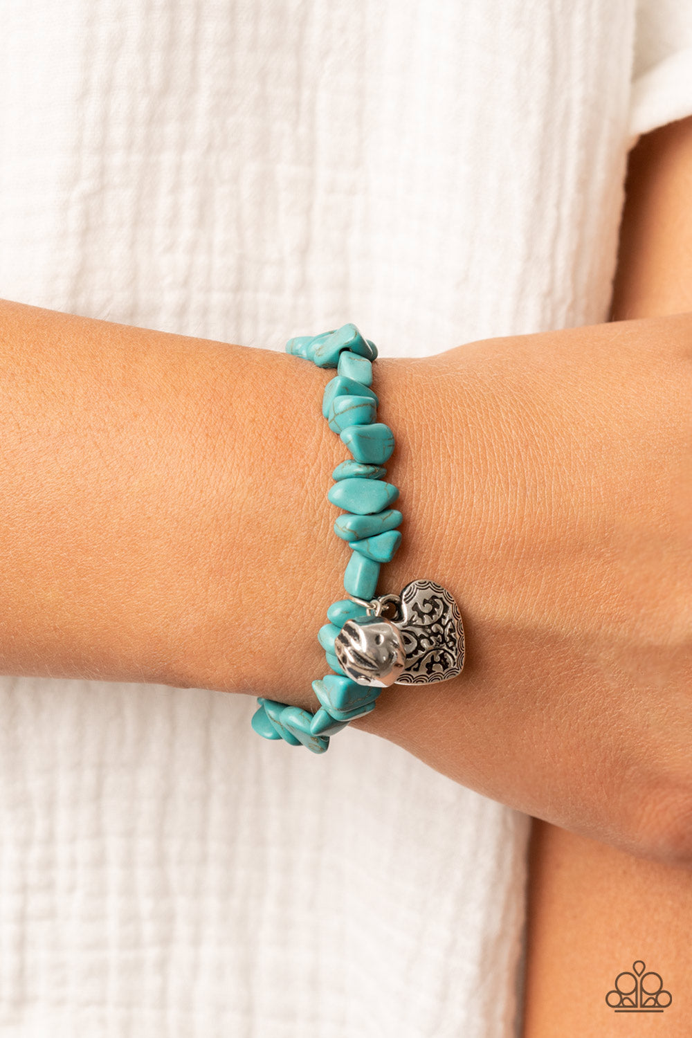 Love You to Pieces - Blue Turquoise Bracelet - Sabrina's Bling Collection