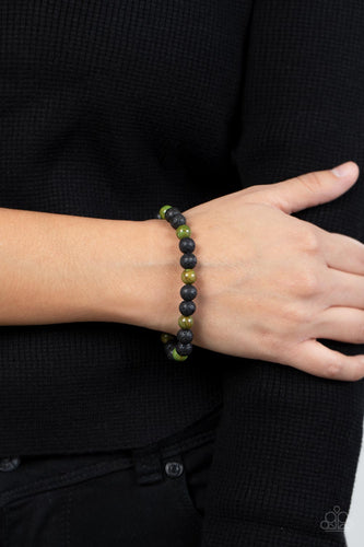 Molten Mogul - Green & Black Bracelet - Sabrina's Bling Collection