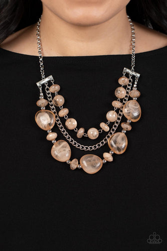 Oceanside Service - Brown Necklace - Sabrina's Bling Collection