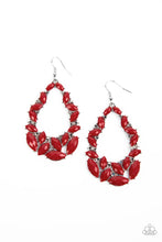 Load image into Gallery viewer, Tenacious Treasure - Red Teardrop Earrings - Sabrina&#39;s Bling Collection