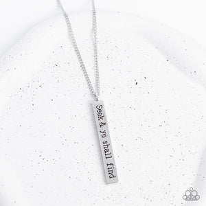 Matt 7:7 - Silver Necklace - Sabrinas Bling Collection