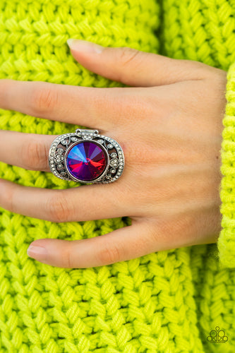 Galactic Garden - Pink Oil Spill Ring - Sabrina's Bling Collection