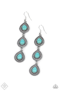 Desertscape Dweller - Blue Turquoise Earrings - April 2022 Fashion Fix - Sabrina's Bling Collection