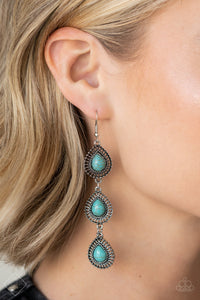 Desertscape Dweller - Blue Turquoise Earrings - April 2022 Fashion Fix - Sabrina's Bling Collection