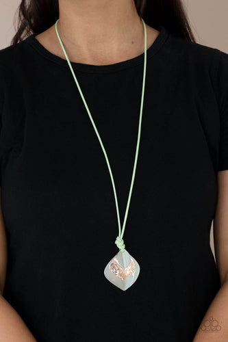 Face The ARTIFACTS - Green Necklace - Sabrina's Bling Collection