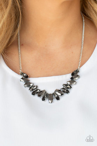 Galaxy Game-Changer - Silver Smoky & Hematite Necklace - Sabrina's Bling Collection