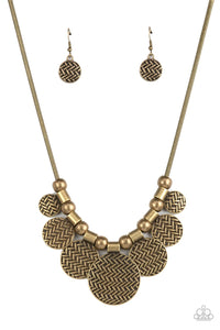 Indigenously Urban - Brass Disc Necklace - Sabrina's Bling Collection