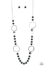 Load image into Gallery viewer, Sea Glass Wanderer - Black Necklace - Sabrina&#39;s Bling Collection