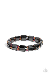 Cosmic Chrome - Multi Oil Spill Gunmetal Bracelet - Sabrinas Bling Collection