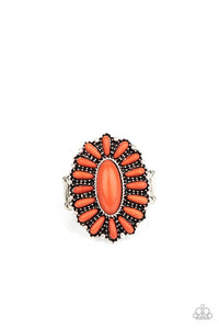 Cactus Cabana - Orange Ring Paparazzi Accessories - Sabrina's Bling Collection