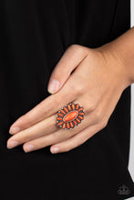 Load image into Gallery viewer, Cactus Cabana - Orange Ring Paparazzi Accessories - Sabrina&#39;s Bling Collection