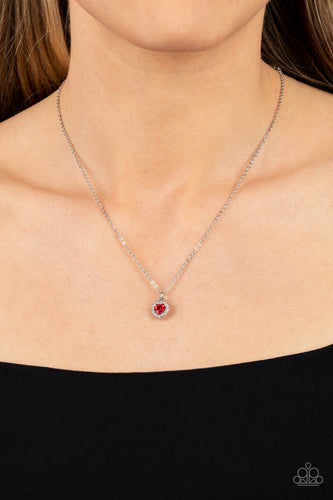 A Little Lovestruck - Red Heart Necklace - Sabrina's Bling Collection