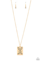 Load image into Gallery viewer, All About Trust - Gold Inspirational Necklace - Sabrinas Bling Collection