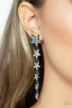 Load image into Gallery viewer, Americana Attitude - Black &amp; Rhinestone Earrings - Sabrina&#39;s Bling Collection