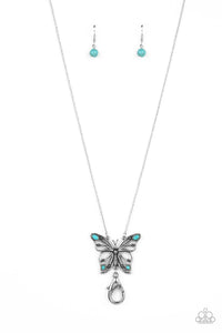 Badlands Butterfly - Blue Turquoise Butterfly Necklace - Sabrina's Bling Collection