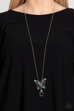 Load image into Gallery viewer, Badlands Butterfly - Blue Turquoise Butterfly Necklace - Sabrina&#39;s Bling Collection