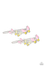 Load image into Gallery viewer, Bushels of Butterflies - Pink &amp; Yellow Hair Clips - Sabrina&#39;s Bling Collection