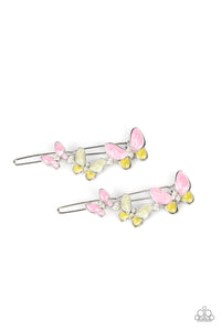 Bushels of Butterflies - Pink & Yellow Hair Clips - Sabrina's Bling Collection