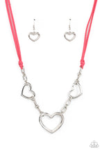 Load image into Gallery viewer, Fashionable Flirt - Pink &amp; Silver Heart Necklace - Sabrina&#39;s Bling Collection