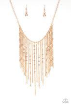 Load image into Gallery viewer, First Class Fringe - Gold Necklace - Sabrina&#39;s Bling Collection