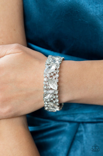 Full Body Chills - White Bracelet - March 2022 Life Of The Party - Sabrina's Bling Collection