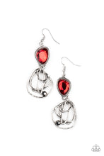 Load image into Gallery viewer, Galactic Drama - Red Rhinestone Earrings - Sabrina&#39;s Bling Collection