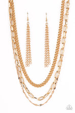 Load image into Gallery viewer, Galvanized Grit - Gold Layered Necklace - Sabrina&#39;s Bling Collection