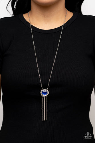 Happily Ever Ethereal - Blue Cat's Eye Stone Necklace - Sabrina's Bling Collection