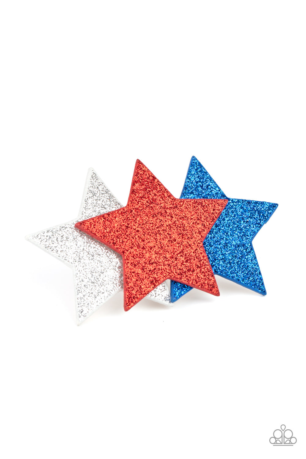 Happy Birthday, America - Multi Leather Hair Clip - Sabrina's Bling Collection