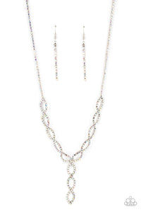 Infinitely Icy - Multi Iridescent Necklace - Life Of The Party September 2022 - Sabrina's Bling Collection