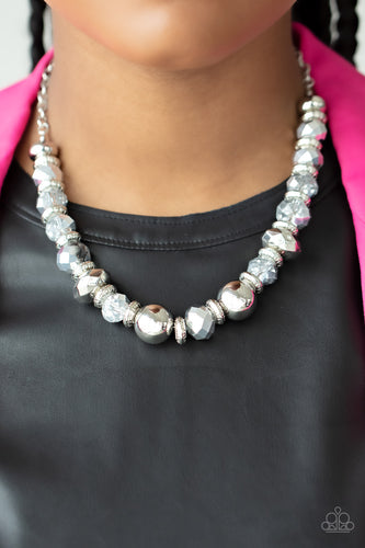 Interstellar Influencer - Silver Metallic Necklace - Sabrinas Bling Collection