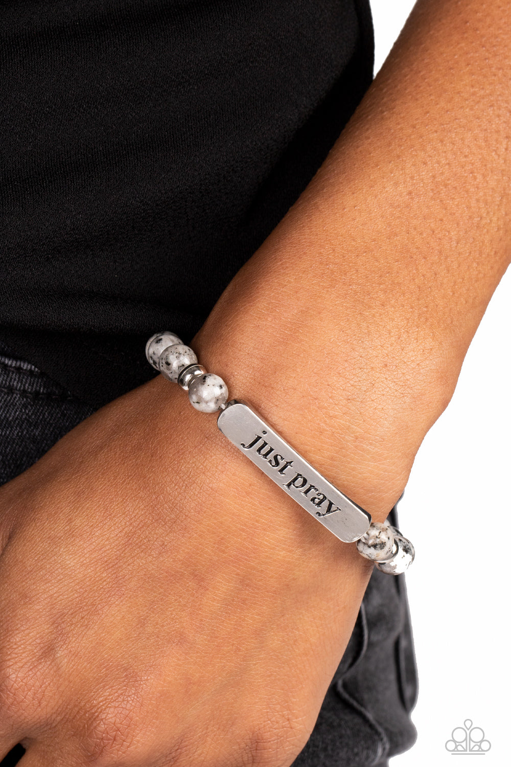 Just Pray - Silver Spiritual Bracelet - Sabrinas Bling Collection