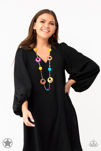 Kaleidoscopically Captivating - Multi Blockbuster Necklace - Sabrina's Bling Collection