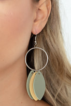 Load image into Gallery viewer, Leafy Laguna - Multi Green &amp; Tan Earrings - Sabrina&#39;s Bling Collection