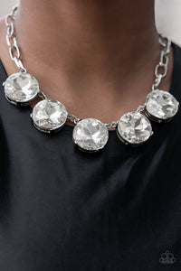 Limelight Luxury - White Rhinestone Necklace - 2022 EMP Exclusive - Sabrina's Bling Collection