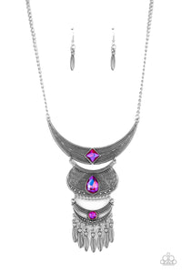 Lunar Enchantment - Pink Oil Spill Necklace - Sabrina's Bling Collection