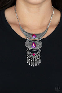 Lunar Enchantment - Pink Oil Spill Necklace - Sabrina's Bling Collection