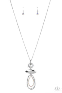 Modern Day Demure - Silver Iridescent Pearl Necklace - Sabrina's Bling Collection