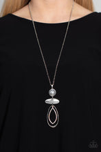 Load image into Gallery viewer, Modern Day Demure - Silver Iridescent Pearl Necklace - Sabrina&#39;s Bling Collection