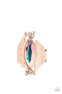 Planetary Paradise - Rose Gold Iridescent Ring - Sabrina's Bling Collection