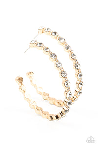 Royal Reveler - Gold Hoop Earrings - Sabrina's Bling Collection