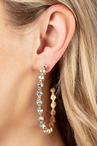 Royal Reveler - Gold Hoop Earrings - Sabrina's Bling Collection