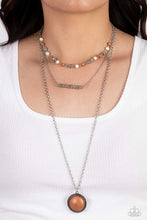 Load image into Gallery viewer, Sahara Symphony - Multi Brown &amp; White Stone Necklace - Sabrina&#39;s Bling Collection