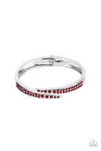Load image into Gallery viewer, Sideswiping Shimmer - Red Rhinestone Bracelet - Sabrina&#39;s Bling Collection